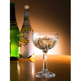 Barski Champagne Glasses - Flute - Saucer - Belle Coupe - Set of 6 Glasses - Hand Cut Crystal - Beautifully Designed - Each Glass is 7.5 oz Made in Europe