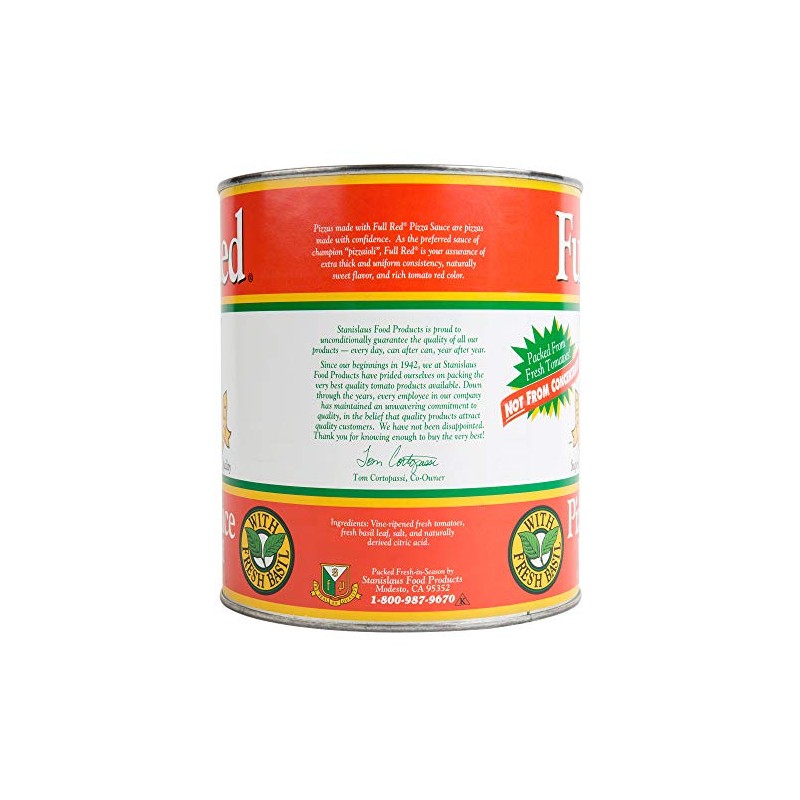 Full Red Pizza Sauce with Basil #10