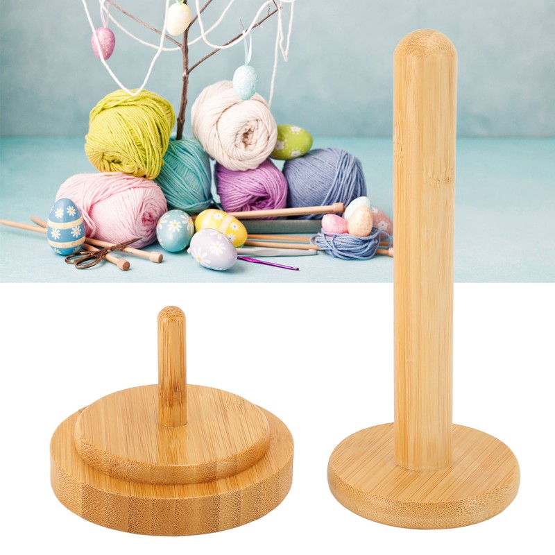 Wooden Yarn Holder Smoothing Sturdy Stable Base Easy Operation Detachable