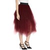 Urban CoCo Women's Sheer Tutu Skirt Tulle Mesh Layered Midi