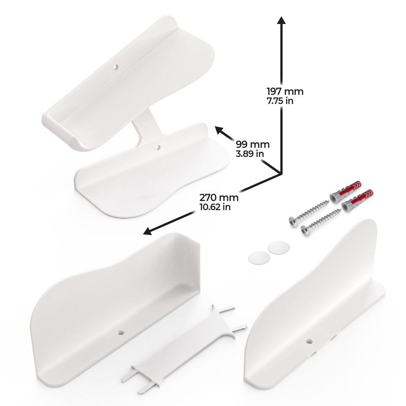 Mobilefox Sneaker Wall Mount Shoe Shelf Floating Wall Mount Shoe