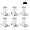 50Pcs Air Flow Control Valve Pneumatic White Adjustment Durable Quick
