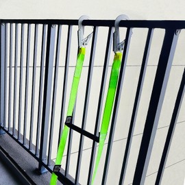 Fire Escape Ladder with 2 Heavy Hooks, 26.5 Feet Emergency Fire Ladder for 2-3 Story Homes, Reusable Safety Rope Ladders for Balcony Railing Treehouse, Green