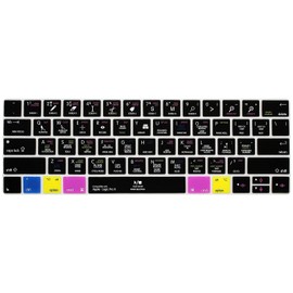 HRH Logic Pro X Shortcuts Hotkey Silicone Keyboard Cover Skin for MacBook Pro with Touch Bar 13 Inch and 15 Inch(A2159/A1989/A1706,A1990/A1707) 2019 2018 2016 2017 Release US Version
