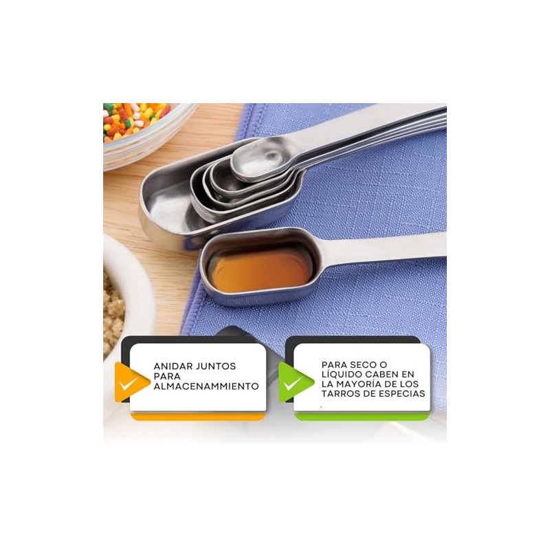 U Chef Cucharas Medidoras de Cocina, Juego de 7 Tazas