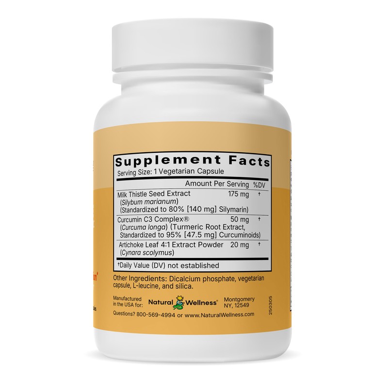 Natural Wellness Milk Thistle with Artichoke & Turmeric – Advanced