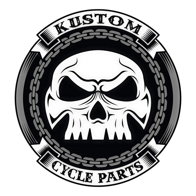 Kustom Cycle Parts Keep Quiet Skull Metal Dash Panel Console