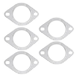 EMSea 5pcs 3inch Exhaust Gasket Exhaust Pipe Metal Gasket with Reinforced Ring 2 Bolt Flange 110mm for Car Exhaust Pipe