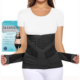 MAMODY 3 in 1 Postpartum Belt for Women, Abdominal Belt After Birth, Postpartum Postpartum Belly Wrap Abdominal Belt (Black, XL)