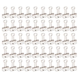 50Pcs Metal Hollow Binder Clips Multipurpose Durable Paper Clamps for Document Certificate Ticket Clothes Silver