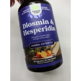 Natures Craft Diosmin Hesperidin 500mg Complex - & 60 Count (Pack of 1) Exp 12/2027