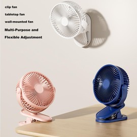 Greheywos Clip on Fan, 6.5-in Table Fan, Ultra Quiet Personal Desk Fan with Strong Clamp for Golf Cart,Office Desk, Camping, Bedroom