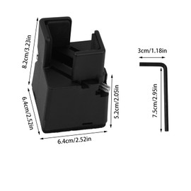 Wisebom Adjustable Bed Raiser Furniture Riser 5 cm with Screw Clamp, Bed Raiser 2 Inch Heavy Duty Chair Risers, Pack of 4 Furniture Raisers for 0.8-1.6 Inch Wide Square & Round Chair Leg, Black