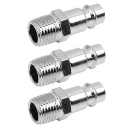 Wonvify 1/4 inch BSP quick coupling for hoses, 3 pieces 1/4 inch compressed air quick couplings, compressed air coupling, inch quick connection coupling for air compressor fittings hoses