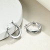 VONALA Hoop Earrings for Women, 925 Sterling Silver Crystal Huggie