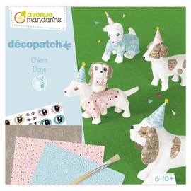 Avenue Mandarine KC134C - Creative Box Décopatch, Ideal for Ages 6 and Above, Dogs, 1 Box