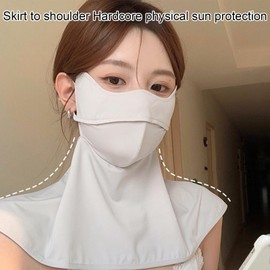 Sun Protection Face Cover, Anti-UV Sun Masques for Women, Anti-UV Protective Reusable Breathable Dust Proof Facial Sunshade Cold Feeling for Hunting Walking Fishing Camping Hiking Sports Travel