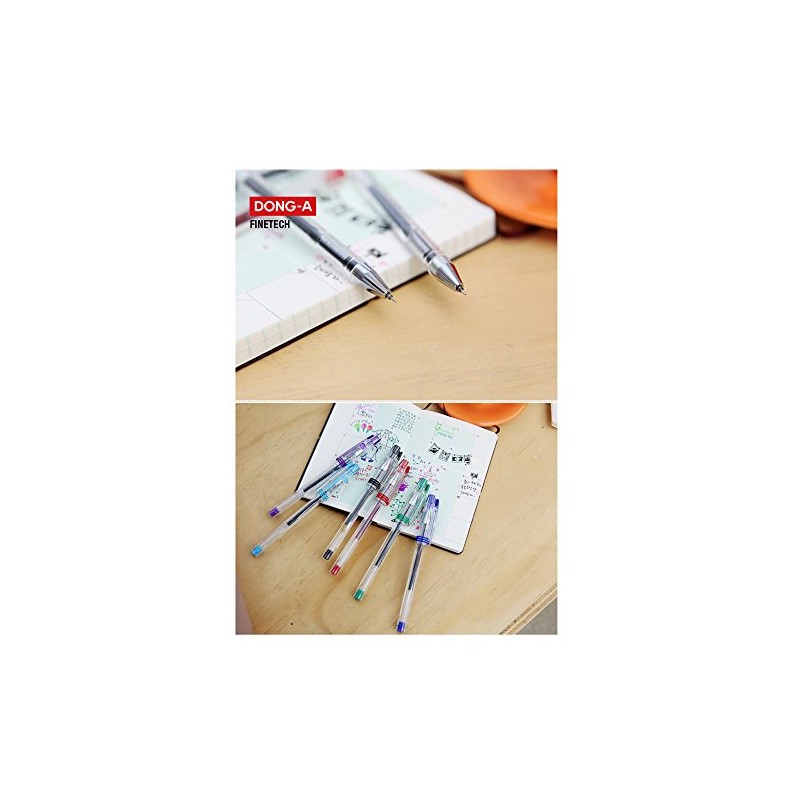 Dong-A Fine-Tech 0.3mm Gel Ink Rollerball Pen Set of 3pcs