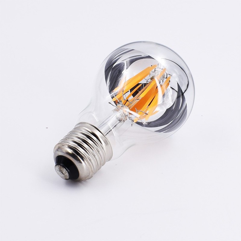 Bulbright Half Chrome LED Filament Bulb A19 8W LED Light