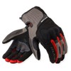 REV'IT! Men's Cavern Adventure Touring Motorcycle Gloves (Grey/Red - Large)