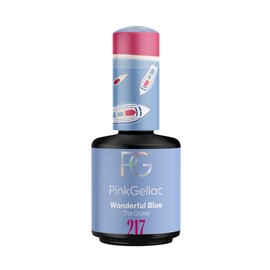Pink Gellac Shellac Gel Nail Polish 15 ml for UV LED Lamp | 217 Wonderful Blue | Gel Nail Polish for UV Nail Lamp Pink | LED Nail Polish Gel Polish