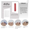 Sakytal Esmalte de uñas falsas con purpurina, color rojo, con