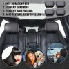 Tallew 4 Pcs Universal Car Headrest Cover Soft Car Seat