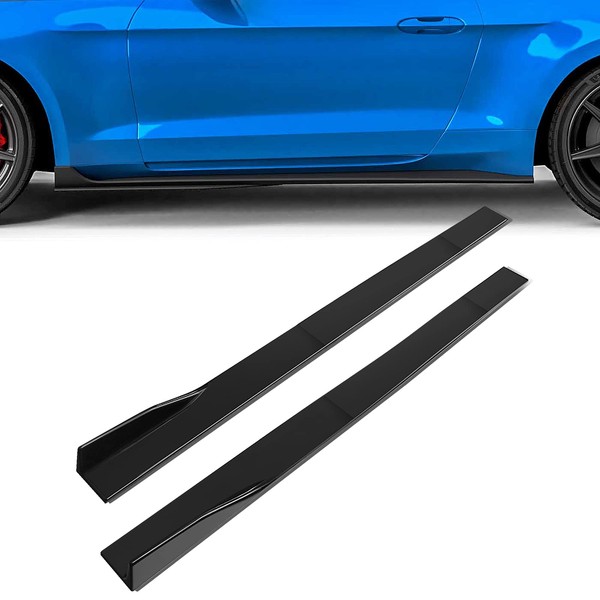 ECCPP Side Skirts Fits Universal Vehicles Black Style Side Skirt Rocker Modified 86" 4" Splitters Diffuser Winglet Wind Exterior Side Bottom Line Extensions Splitter Lip Car Diffusers