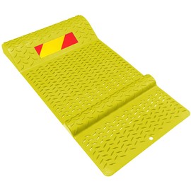 Electriduct Plastic Parking Mat Guides for Garage Vehicles, Antiskid Car Safety Park Aid - Yellow