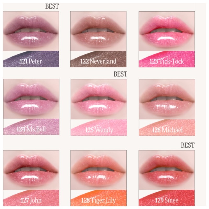 DINTO Pearl-kissed Plumping Lip Glace 4ml, Color:129 Smee