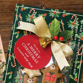 HEADS ZX-YT1 10 PCS Christmas Holly Full Reel Artificial Heads Wire Ties 15x11cm Red