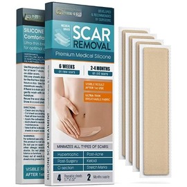 Hojas de silicona para cicatrices cinta - Tratamiento la eliminación queloides cesárea quirúrgicas y postacné Parche grado médico