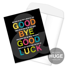 Canopy Street Funny Going Away Card from Group / 8.5" x 11" Jumbo Greeting Card/Large Farewell Greeting Card/Retirement Miss You Good Luck Card
