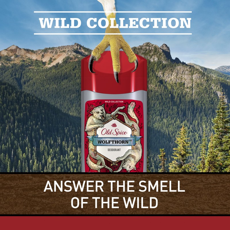 Old Spice Wild Collection Men's Deodorant, Wolfthorn Scent - 3.0