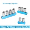 SagaSave 3Pcs Aluminum Air Compressor Splitter, 2/3/4 Way Quick Connect