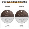 Our First Christmas Married 2023 Ceramics Ornament Rustic Double Hearts