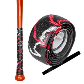 GORIX GX-BASE Bat Grip Tape, Baseball Grip, Wooden Bad, Metal Bad, Anti-Slip, Bat Tape, For Bats, Anti-Vibration, Shock Absorption, Vibration, Practice, Fashionable, Black x Red