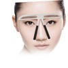 FOMIYES 3pcs Eyebrow Ruler Stencil Set Eyebrow Makeup Tool Three-point