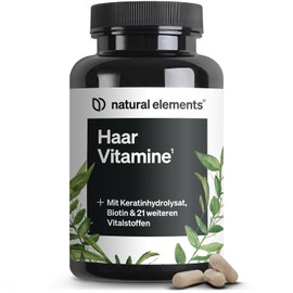 Hair Vitamins – 180 Capsules – High Dose with Keratin, Biotin, Selenium, Zinc, Millet Extract, B Vitamins and More – for Hair, Skin and Nails – Produced and Laboratory-Tested in Germany