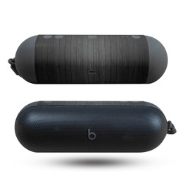 Speaker Skin Compatible with Beats Pill (2024) - Black Wood - Premium 3M Vinyl Protective Wrap Decal Cover - Easy to Apply | Crafted in The USA by MightySkins