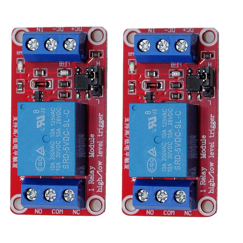 LEVANLIGHTING 2pcs 5V 1 Channel Relay Module with OPTO Isolated