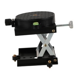 Operitacx Drehungstischpegel Verstellbarer Wagenheber-plattformständer Jack Laborheben Stand Labor-hebebühne Hebebühnenständer Stützfuß Schreibtischlifter Hubwagen Aluminiumlegierung Schwarz