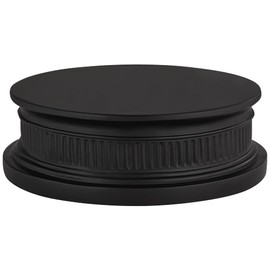 360 Lighting Round Black Finish 12 3/4" x 4 1/4" Pedestal Lamp Riser