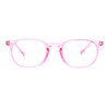 PASTL Womens Reading Glasses Pink Keyhole Frame Magnified Clear Lens