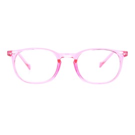 PASTL Womens Reading Glasses Pink Keyhole Frame Magnified Clear Lens +2.25