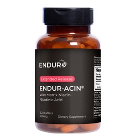 Endurance Products ENDUR-ACIN, Extended Release Niacin for Optimal Absorption & Low-Flush Vitamin B3 Niacin 500mg, Premium Niacin Supplement Made in USA, 200 Tablets