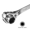 uxcell 2 in 1 Scaffolding Podger Ratchet Wrench 19mm x