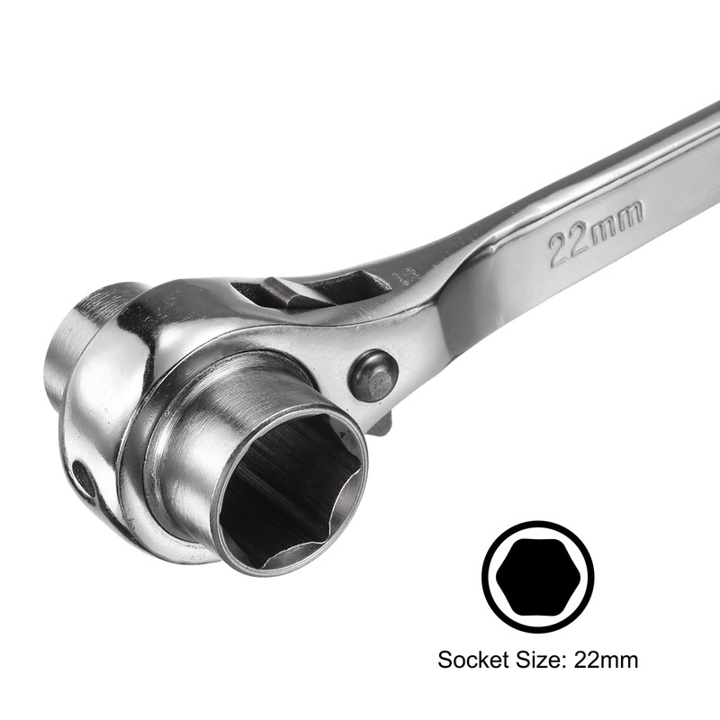 uxcell 2 in 1 Scaffolding Podger Ratchet Wrench 19mm x