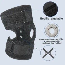 Rodillera Ortopedica Deportiva Con Soporte Estabilizado De Rótula Barra Aluminio Antideslizante y Transpirable Rodillera de Sujeción Menisco Ligamento, Gym y Rehabilitación para Hombre y Mujer S