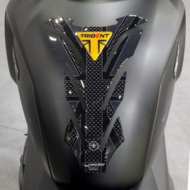labelbike - 3D Sticker Motorcycle Tank Pad Protection and Decoration Made of Resin Compatible with Triumph Trident 660 Union Jack 2021-2026 - Colour Yellow
